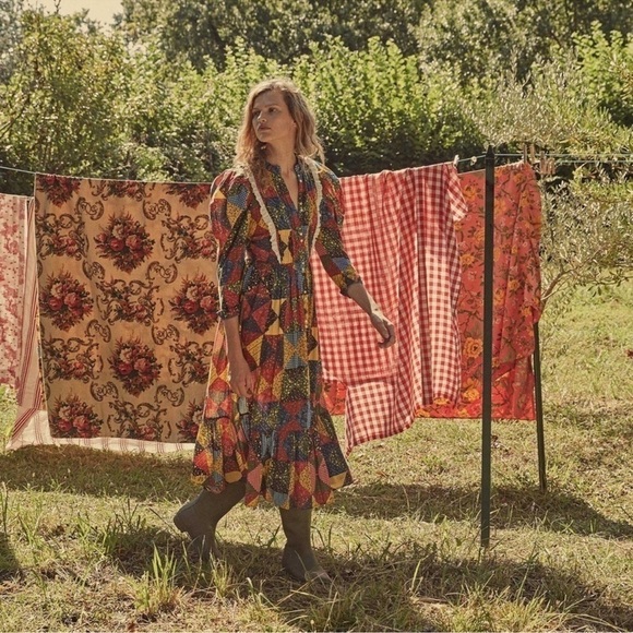 Doen Nicolette Dress in Countryside Patchwork Print - Picture 12 of 12